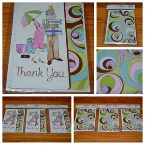 3 packs of baby shower “thank you” cards - NEW